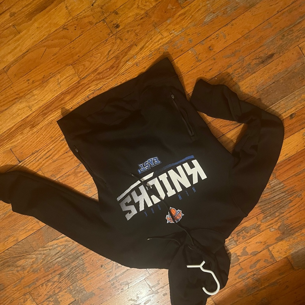 NBA Black Hoodie with White and Blue Accents